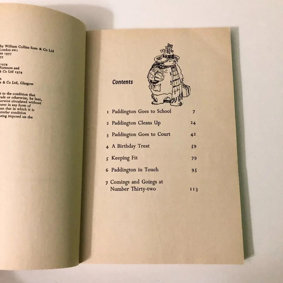 Vtg 1977  Paddington Bear On Top Fontana Lions Book Paperback Michael Bond - Picture 10 of 16